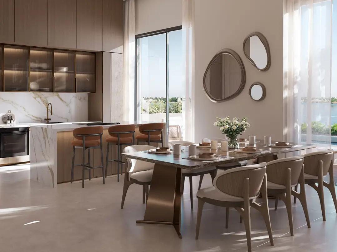 Bashayer 4 bedroom townhome dining room and kitchen